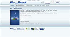 Desktop Screenshot of alicewebmercosul.mdic.gov.br