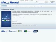 Tablet Screenshot of alicewebmercosul.mdic.gov.br