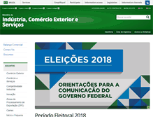 Tablet Screenshot of mdic.gov.br